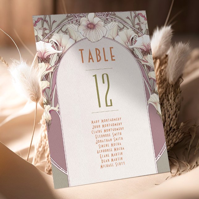 Table Numbers Vintage Art Nouveau Wedding (Creator Uploaded)