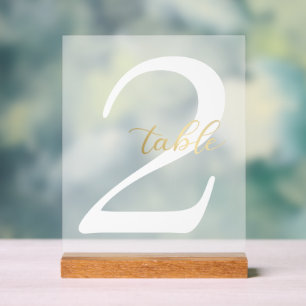 Table Numbers, Wedding Numbers, Gold, Reception Acrylic Sign