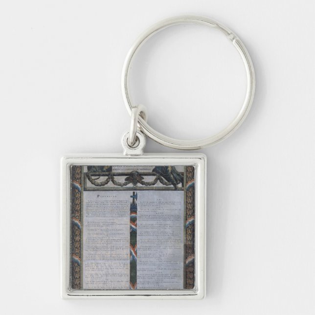 Table of the Declaration of the Rights of Man Key Ring (Front)