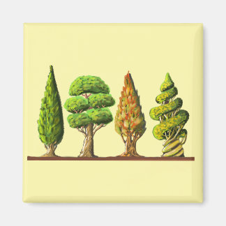 table of three sculpted trees digital drawing magnet