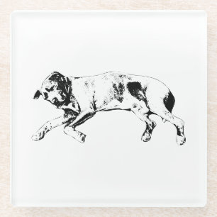 Table Pause, Yuletide Nap Glass Coaster