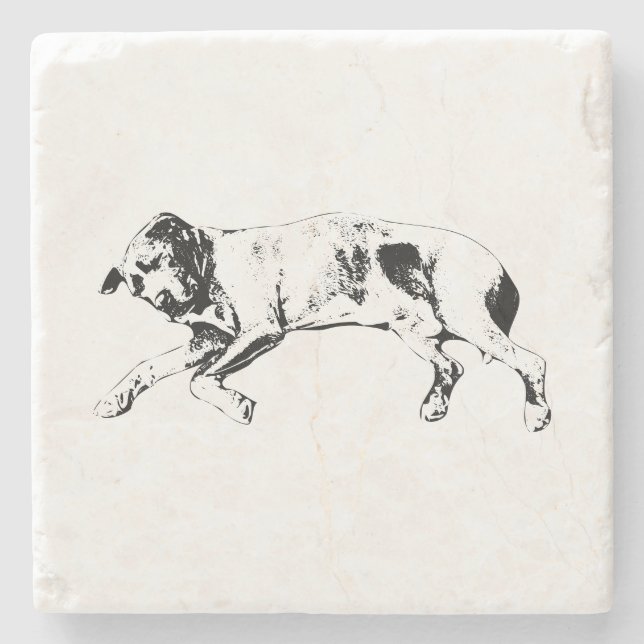 Table Pause, Yuletide Nap Stone Coaster (Front)
