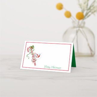 Table Place Holder with Christmas Mouse Card