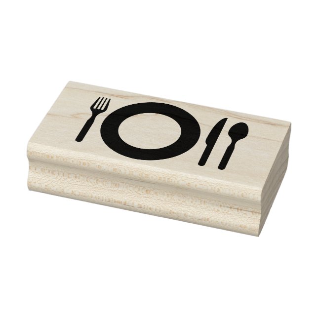 table place setting art stamp (Stamp)