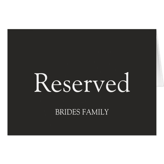 Table Reserved (Front Horizontal)