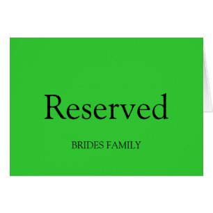 Table Reserved