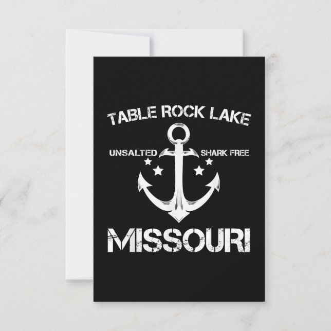 TABLE ROCK LAKE MISSOURI Fishing Camping Card (Front)