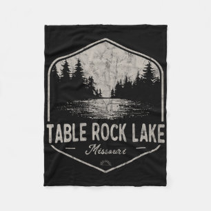 Table Rock Lake Missouri Outdoors Vintage  Fleece Blanket