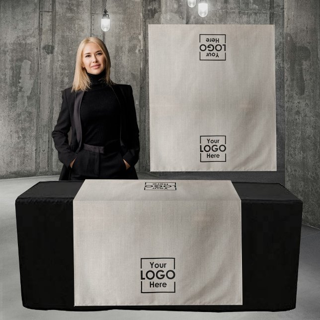 Table Runner Banner Business 2 Logos Faux Linen Tapestry (Table Runner Banner Business 2 Logos Faux Linen Tapestry)