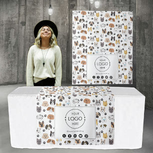 Table Runner Banner Business Logo Social Media Dog Tapestry