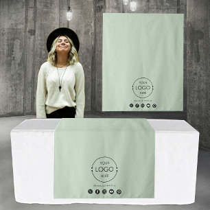 Table Runner Banner Business Logo Social Media Tapestry