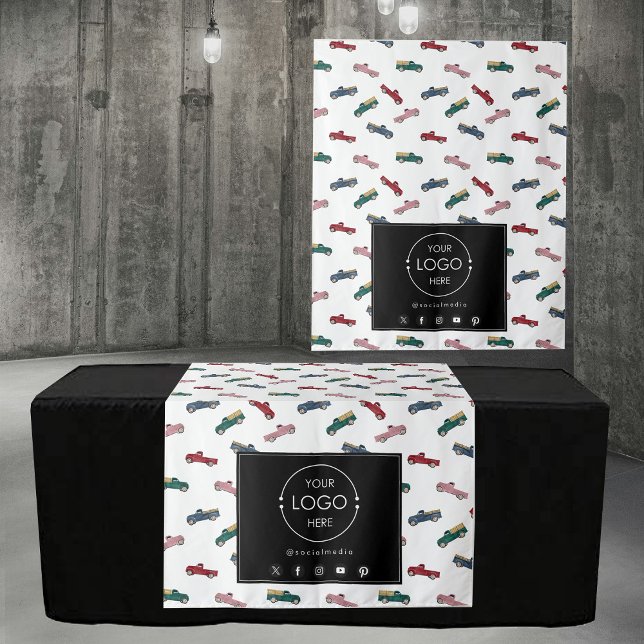 Table Runner Banner Business Logo Trucks Cars  Tapestry (Table Runner Banner Business Logo Trucks Cars Tapestry)