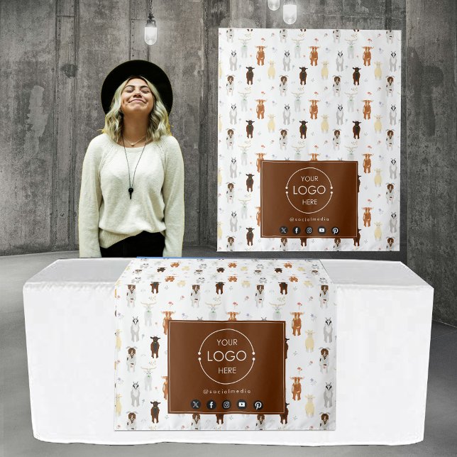 Table Runner Banner Logo Social Media Goat Farm Tapestry (Table Runner Banner Logo Social Media Goat Farm Tapestry)