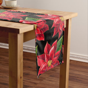Table Runner Christmas Poinsettias