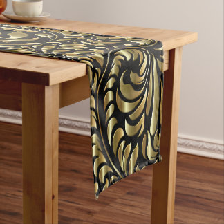 Table Runner - Drama in Black and Gold