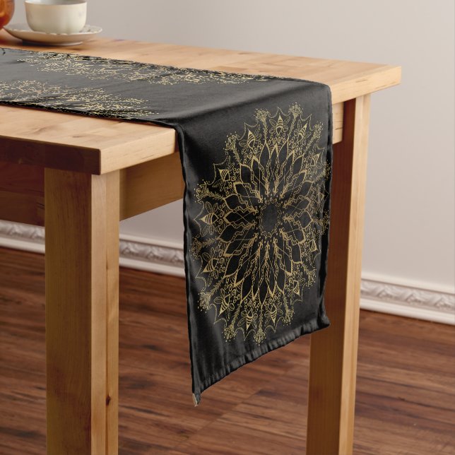 Table Runner - Golden Bee Mandala (In Situ)