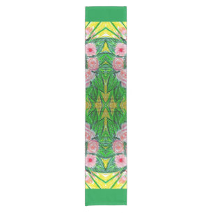 Table Runner Green, Pink, Yellow