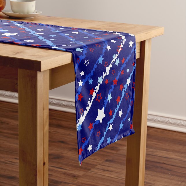 Table Runner-July 4th Stars  Long Table Runner (In Situ)