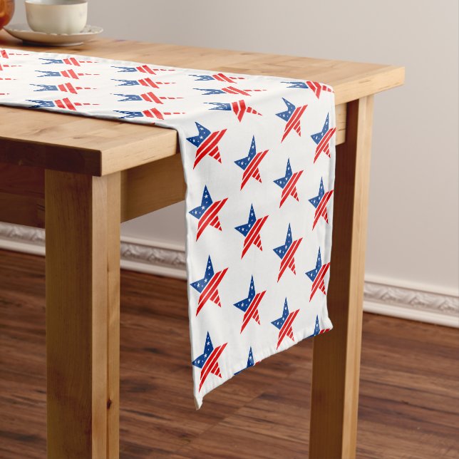 Table Runner-July 4th Stars Short Table Runner (In Situ)