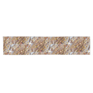 Table Runner- Natural Earth Tones Bead Print Short Table Runner