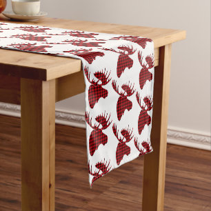 Table Runner-Plaid Moose Medium Table Runner