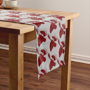 Table Runner-Plaid Moose Medium Table Runner