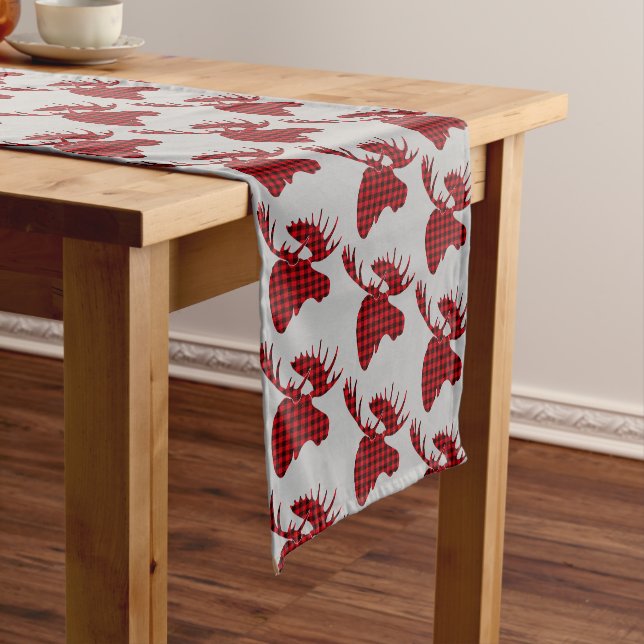 Table Runner-Plaid Moose Medium Table Runner (In Situ)