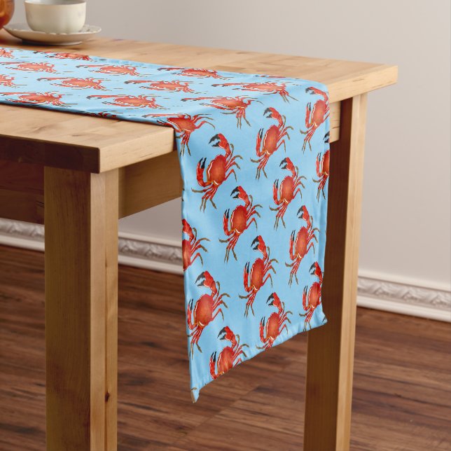 Table Runner-Red Crabs Short Table Runner (In Situ)