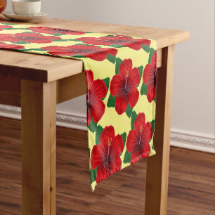 Table Runner-Red Hibiscus Table Runner