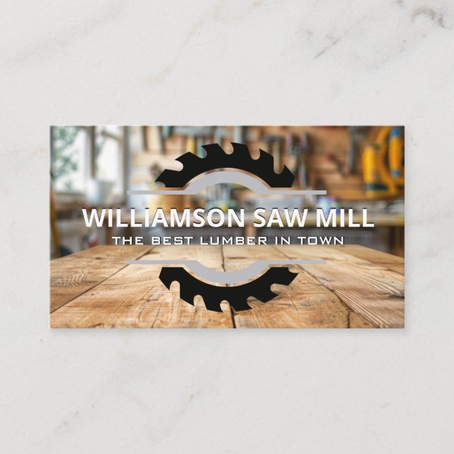 Table Saw | Saw Mill | Carpentry Business Card (Front)