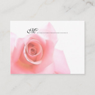 Table Seating Card Pink Rose Wedding Set