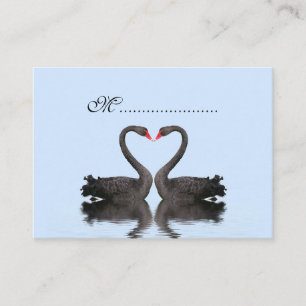 Table Seating Card Romancing Swans Wedding Set