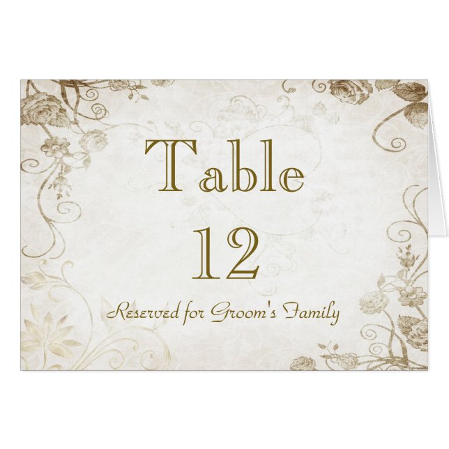 Table Seating Name Card (Front Horizontal)