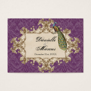 Table Seating - Purple Vintage Peacock & Etchings