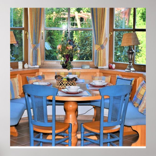 Table Setting Lamps Wiindow Outdoor Garden  Poster (Front)