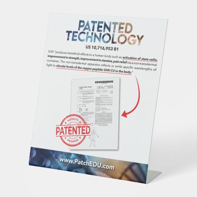 Table Sign - Patented Technology (Front)