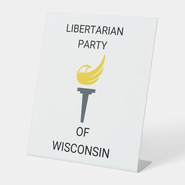 Table stand pedestal sign (Front)