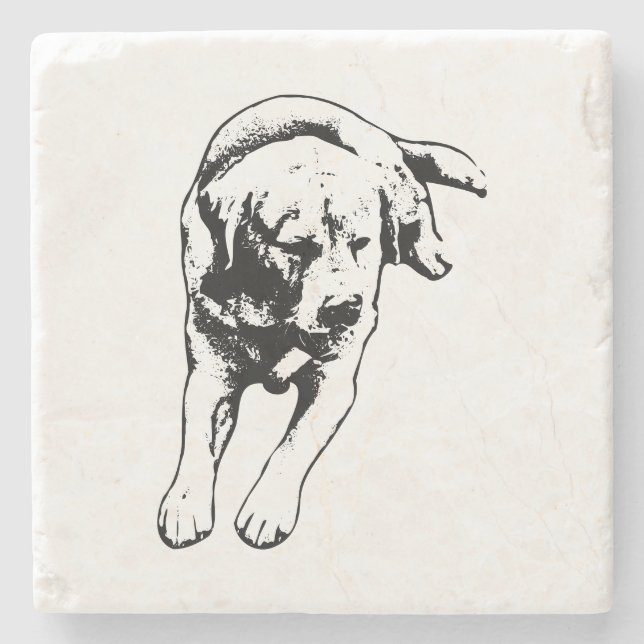 Table Stillness – Front View Stone Coaster (Front)