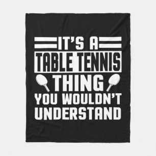 Table Tennis Apparel  Best Fun Tennis Players Desi Fleece Blanket