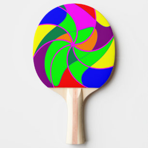 Table Tennis Bat / Paddle - Colour Twirls