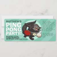 Table Tennis Bearcat Ping Pong Binturong Cartoon