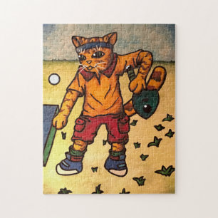 Table Tennis Cat Jigsaw Puzzle