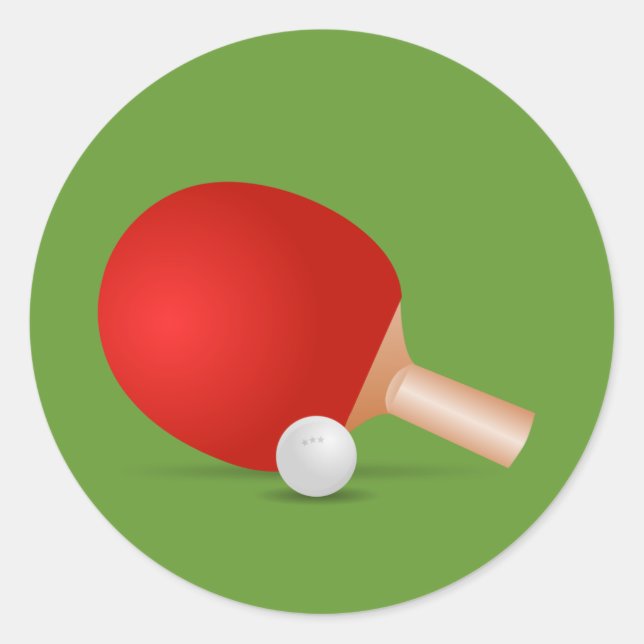 Table Tennis Classic Round Sticker (Front)
