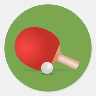 Table Tennis Classic Round Sticker