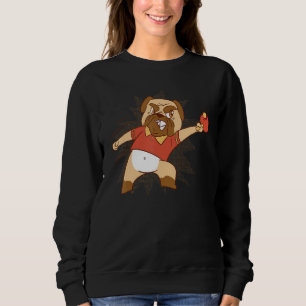 Table Tennis Dog Pong Design Pingpong Outfit Dog P Sweatshirt