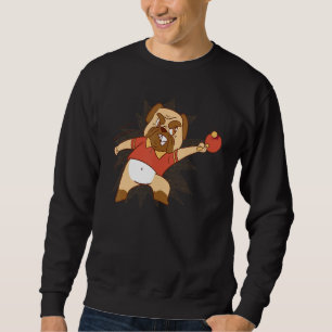 Table Tennis Dog Pong Design Pingpong Outfit Dog P Sweatshirt