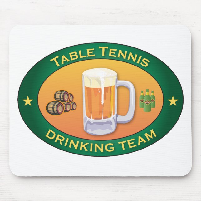 Table Tennis Drinking Team Mouse Pad (Front)