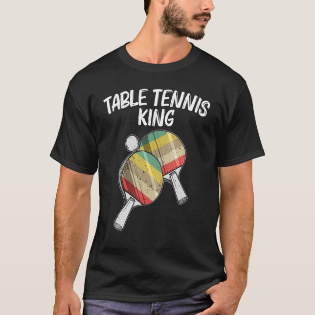 Table Tennis For Men Dad Ping Pong Ball Team Sport T-Shirt (Front)