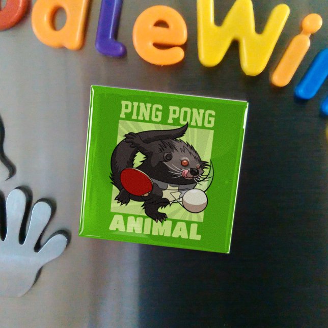 Table Tennis Funny Ping Pong Binturong Bearcat  Magnet (Creator Uploaded)