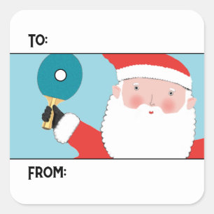 Table Tennis Holiday Gift Tags